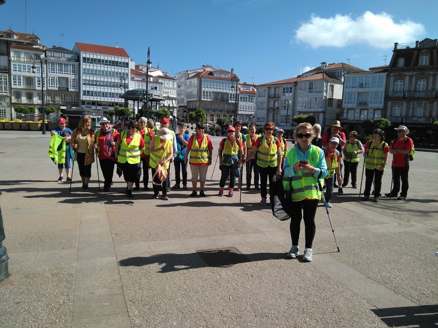 Saliendo de Betanzos para iniciar caminata